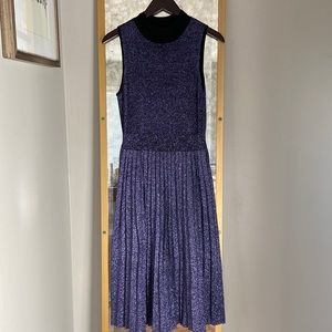 Kate Spade Metallic Pleated Sweater Dress